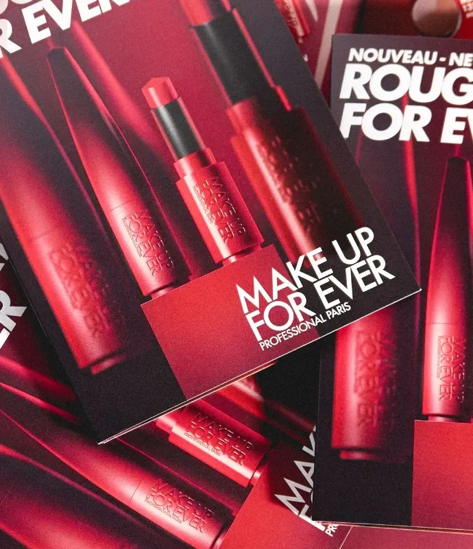 Carte promotionnelle Make Up For Ever Rouge